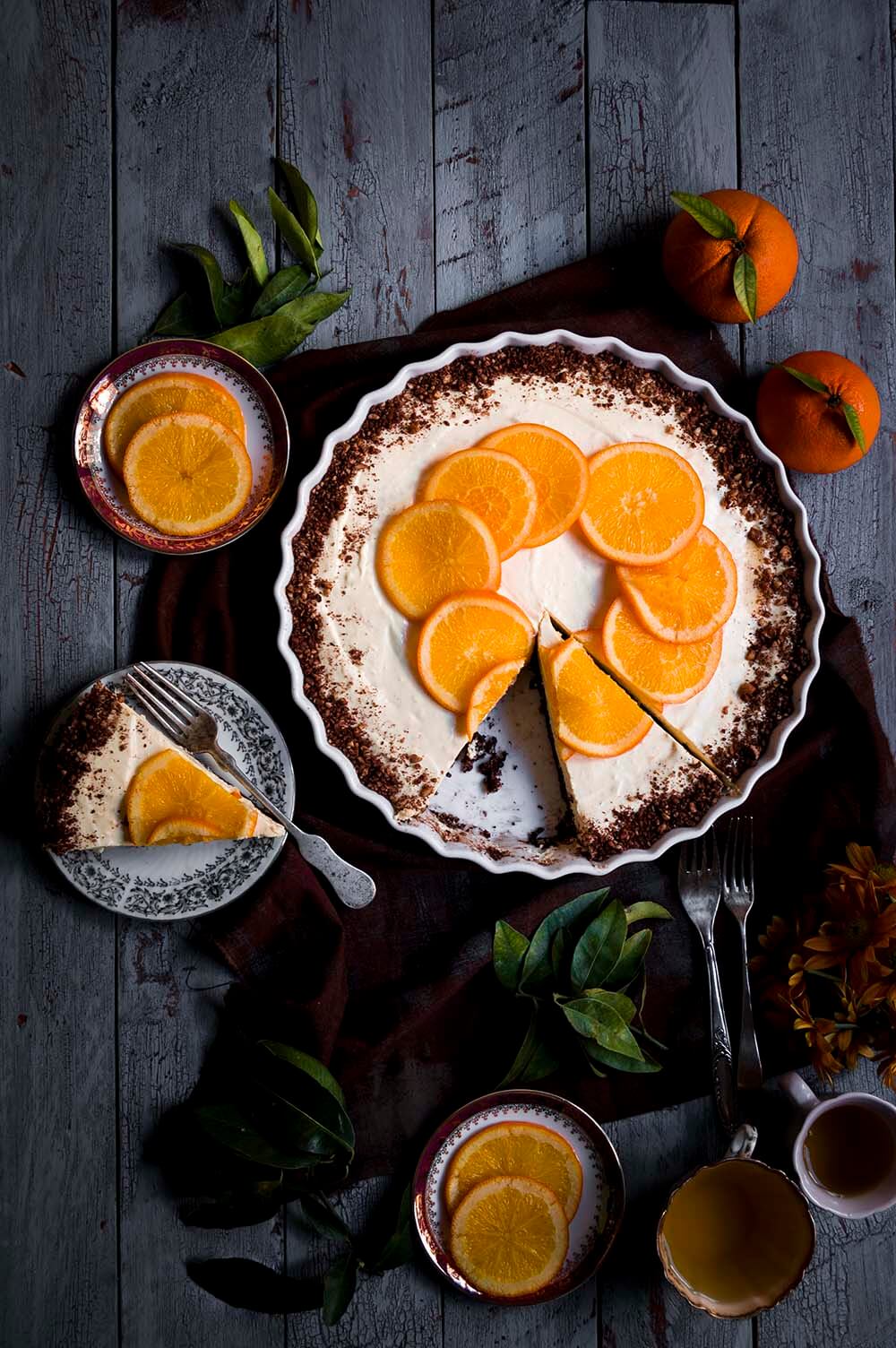Cheesecake de naranjas
