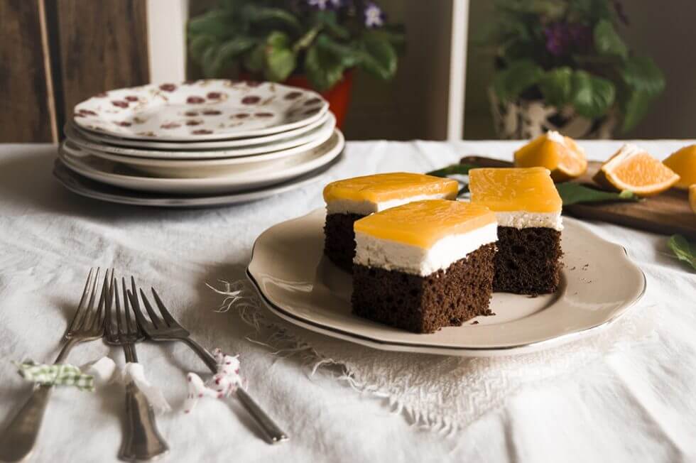 Pastel de requesón naranja y chocolate El Baúl Dulce Pastel de requesón naranja y chocolate El Baúl Dulce