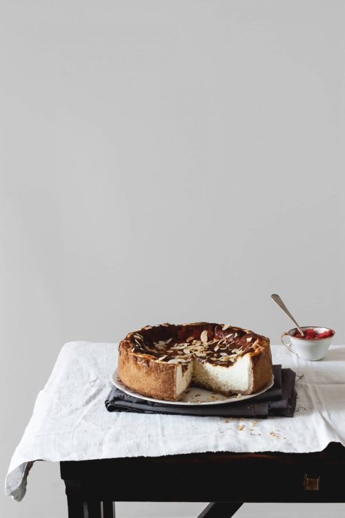Cheesecake con Amaretto y fresas