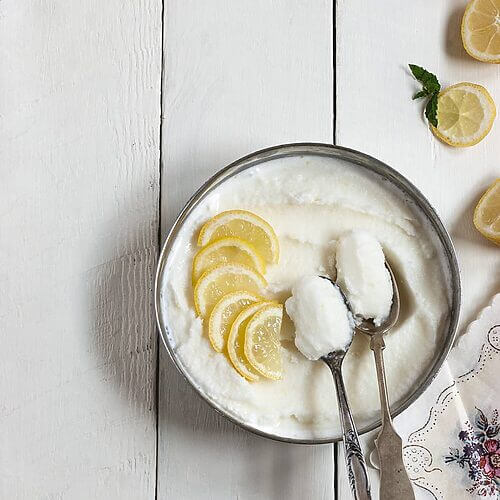 Receta de helado de limón con leche