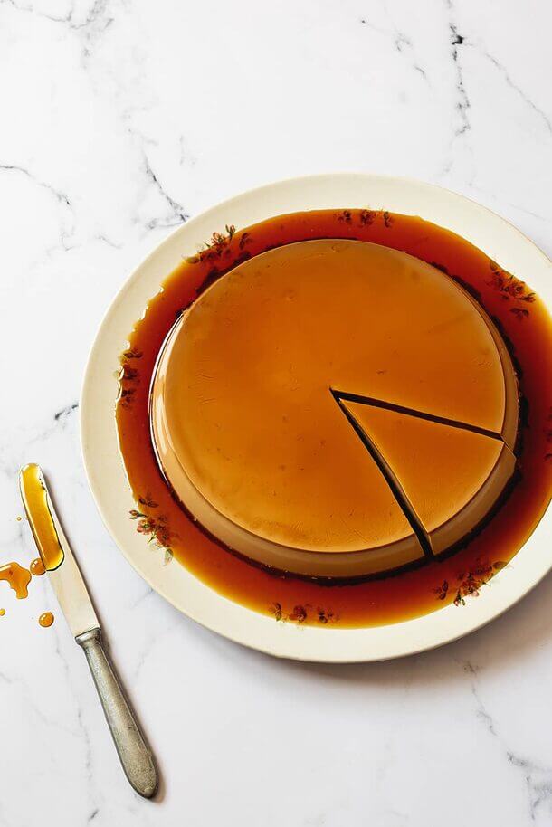 Flan de café con gelatina