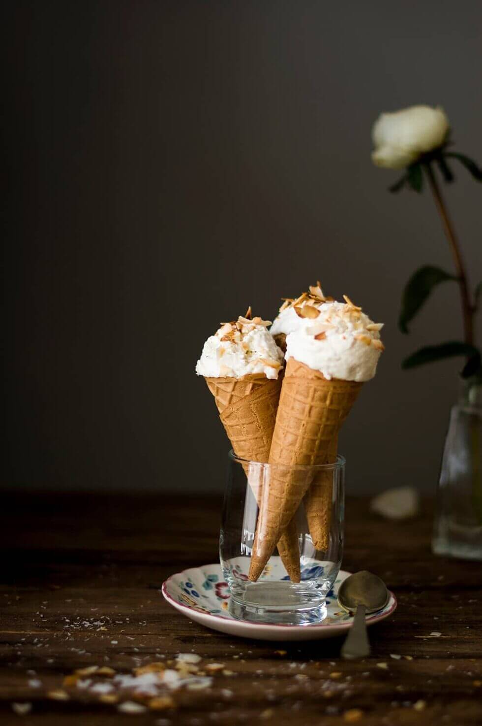 Helado de coco - Con leche de coco