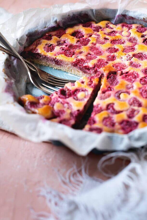 Clafoutis de frambuesa