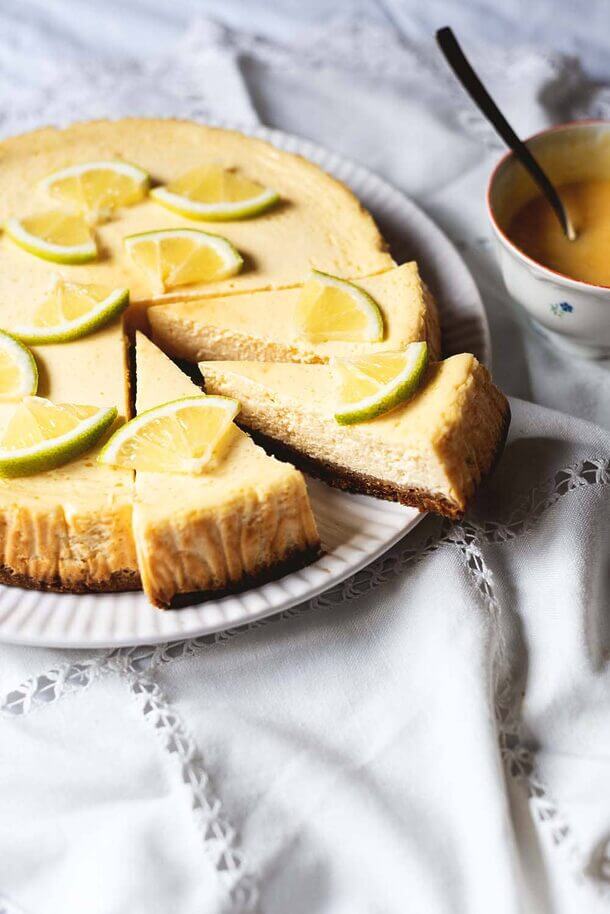 Tarta de queso y limón al horno